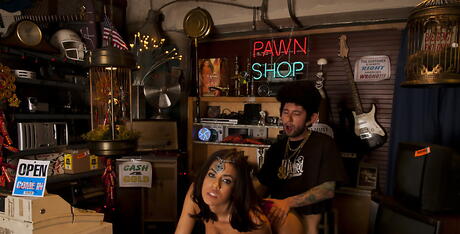 Excellent american pornstar Isis Taylor banged in her hairy pussy after hot cock suck 